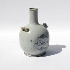 French Low Flame Glaze Pottery Water Jug Boy Circa 1770 - 4330974