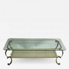 French MId Century Modern Double Level Cocktail Table Attr Maison Jansen - 1776606