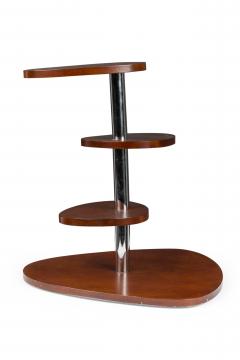 French Mahogany 4 Tier Pivoting Mexique Table Style of Charlotte Perriand - 4172004