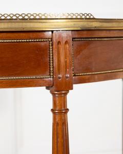 French Mahogany Console Table with Marble Top and Brass Gallery Early 20th Cent - 4431980