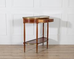 French Mahogany Console Table with Marble Top and Brass Gallery Early 20th Cent - 4432046