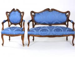 French Mahogany Framed Seating Two Piece Set - 1334573