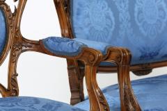 French Mahogany Framed Seating Two Piece Set - 1334580