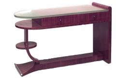 French Maison Dominique Palisander and Glass Writing Desk - 4629208