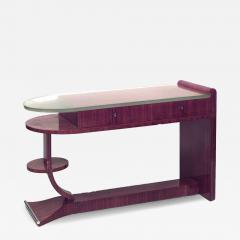 French Maison Dominique Palisander and Glass Writing Desk - 4644193