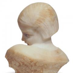 French Marble Bust of a Laughing Child 1920s - 2156214