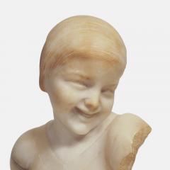 French Marble Bust of a Laughing Child 1920s - 2156216