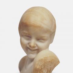 French Marble Bust of a Laughing Child 1920s - 2156217