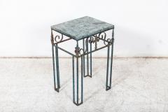 French Marble Iron Side Table - 2642674