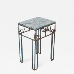 French Marble Iron Side Table - 2649291