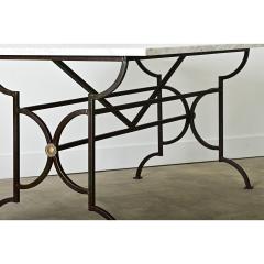 French Marble Top Wrought Iron Kitchen Island - 4147416