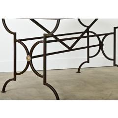 French Marble Top Wrought Iron Kitchen Island - 4147425