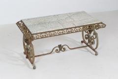 French Marble Wrought Iron Coffee Table - 2047855
