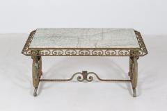 French Marble Wrought Iron Coffee Table - 2047884