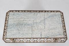 French Marble Wrought Iron Coffee Table - 2047885