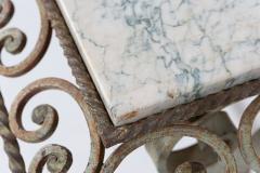 French Marble Wrought Iron Coffee Table - 2047886