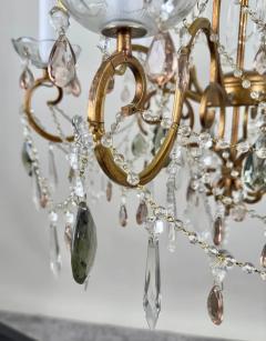 French Marie Therese Hollywood Regency Style Cut Crystal Chandelier 6 Arms - 3678512