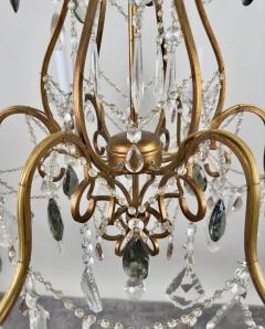 French Marie Therese Hollywood Regency Style Cut Crystal Chandelier 6 Arms - 3678513