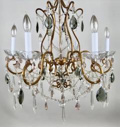 French Marie Therese Hollywood Regency Style Cut Crystal Chandelier 6 Arms - 3678517