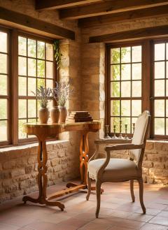 French Marquetry Inlaid 19th Century Writing Table Desk - 4397709