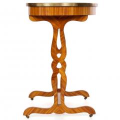 French Marquetry Inlaid 19th Century Writing Table Desk - 4397711