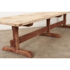 French Massive Trestle Dining Table - 2946978