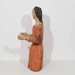 French Medieval Painted Wooden Madonna - 4111840