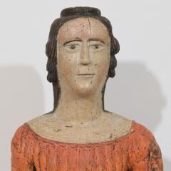 French Medieval Painted Wooden Madonna - 4111841