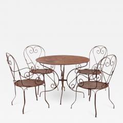 French Metal Garden Table Chairs - 2604817