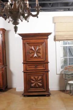 French Mid 18th Century Louis XIII Style Walnut Two Door Bonneti re with Drawer - 3426915