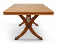 French Mid Century Art Moderne Lacewood Dining Table Manner of Andre Arbus  - 1379260