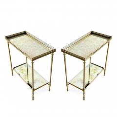 French Mid Century Bagues Style Brass and glomis Side Tables Circa 1950 65 - 4634981