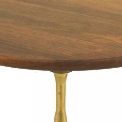French Mid Century Brass Faux Bamboo and Rosewood Coffee Table - 4669746