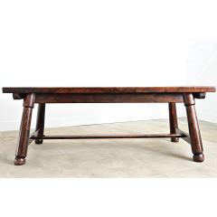 French Mid Century Brutalist Pine Dining Table - 4688294