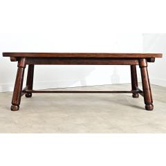 French Mid Century Brutalist Pine Dining Table - 4688319