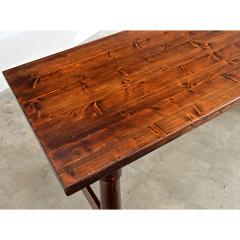 French Mid Century Brutalist Pine Dining Table - 4688342