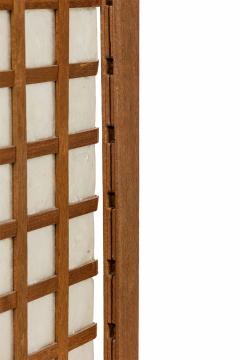 French Mid Century Cerused Wood and Mother of Pearl Four Panel Screen - 4161473