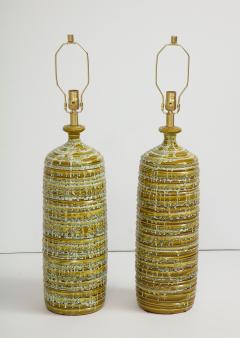 French Mid Century Drip Glaze Ceramic Lamps - 1241190