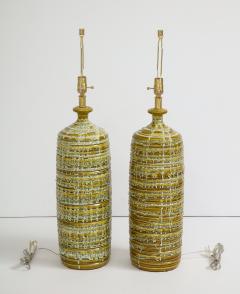 French Mid Century Drip Glaze Ceramic Lamps - 1241191