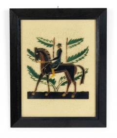 French Mid Century Equestrian Glass Wall Plaque - 4197936