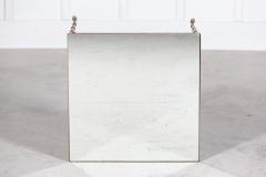 French Mid Century Gilt Bronze Faux Bamboo Mirror Top Side Table - 2708320