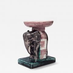 French Mid Century Glazed Porcelain Elephant Compote - 4710710