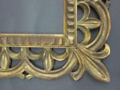 French Mid Century Hand Carved Gilt Wood Rectangular Mirror 1940 - 4091073
