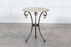 French Mid Century Iron Stone Table - 3022835