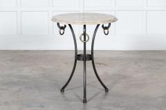 French Mid Century Iron Stone Table - 3022836