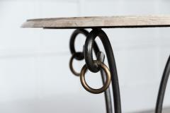 French Mid Century Iron Stone Table - 3022840