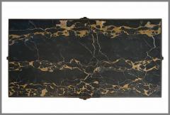 French Mid Century Iron and Marble Coffee Table - 4192148