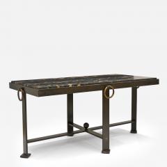 French Mid Century Iron and Marble Coffee Table - 4192160
