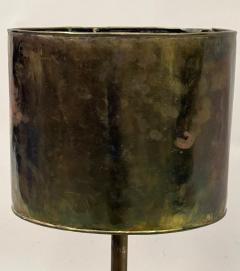 French Mid Century Marine Hand Hammered Brass Copper Table Lamp - 4533031