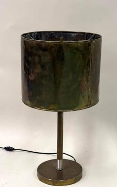 French Mid Century Marine Hand Hammered Brass Copper Table Lamp - 4533032